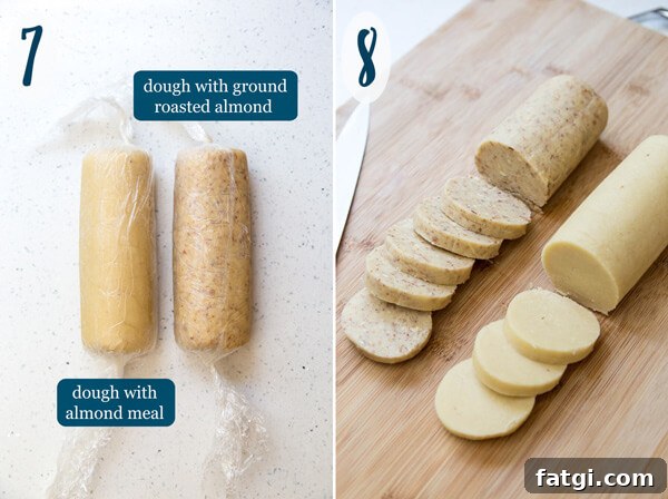 Almond shortbread cookie dough