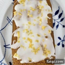 delicious ginger loaf with a lemon icing
