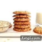oatmeal cookies stacked on serving platter