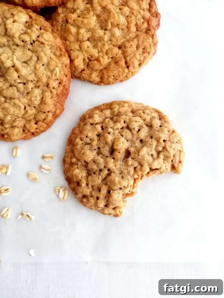 oatmeal cookies one cookie bite missing