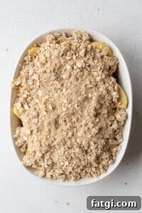 Homemade Gluten-Free Apple Crisp Recipe 8 Apple crisp ready to be baked.