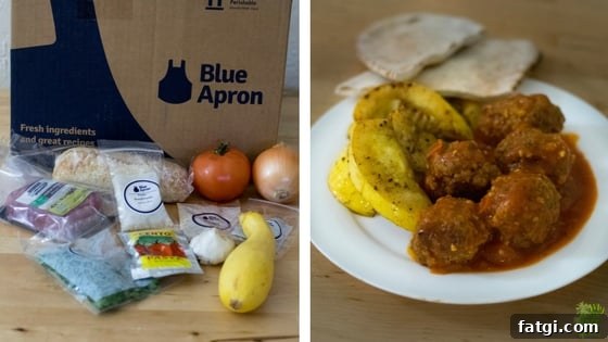 Blue Apron recipe card