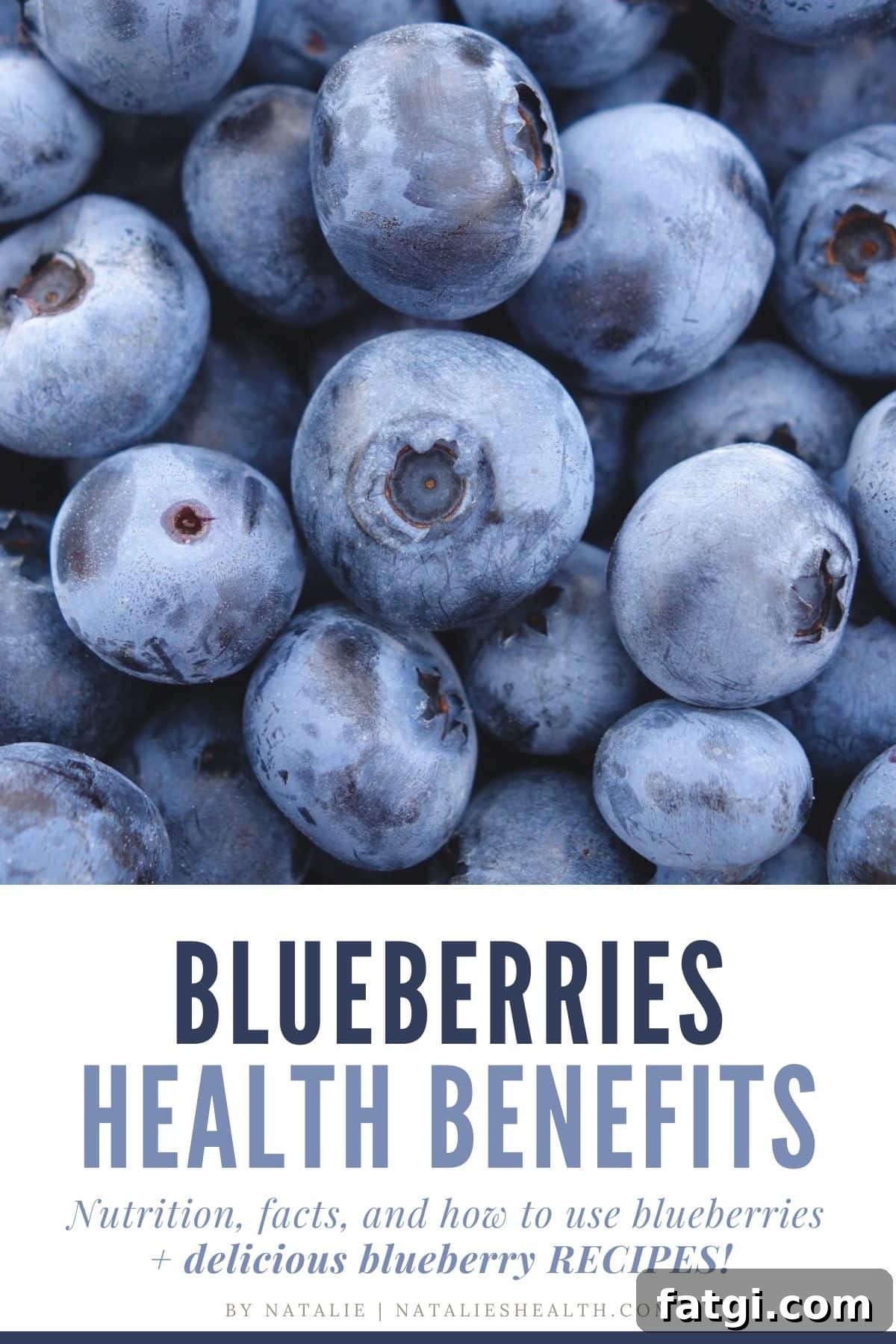 Health Benefits of Blueberries PIN image
