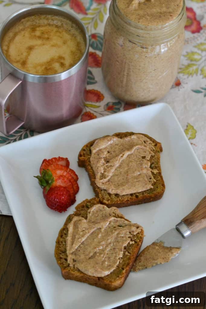 Jar of maple almond butter