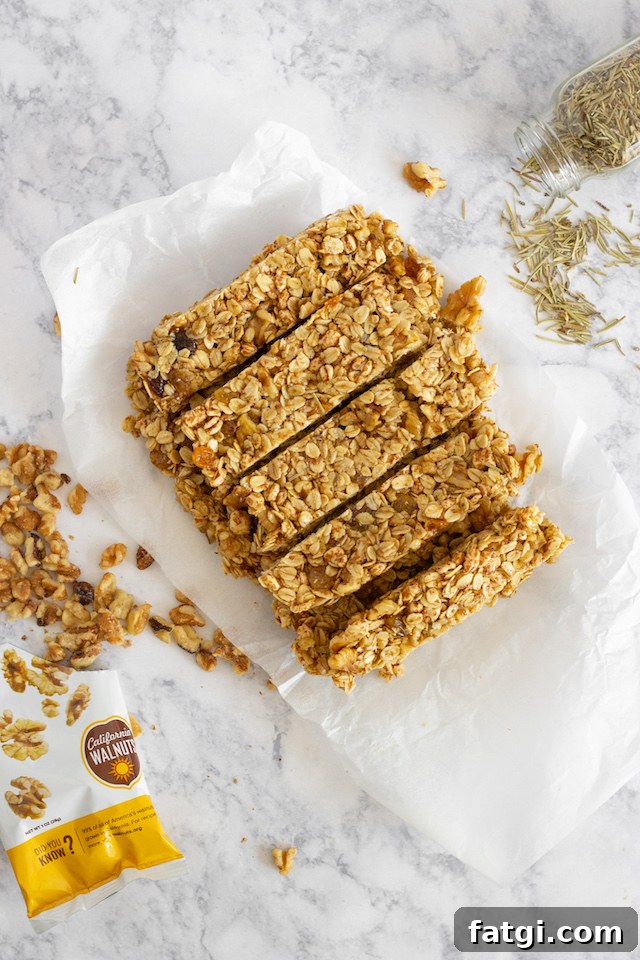 Sweet and Savory Granola Bars Overhead