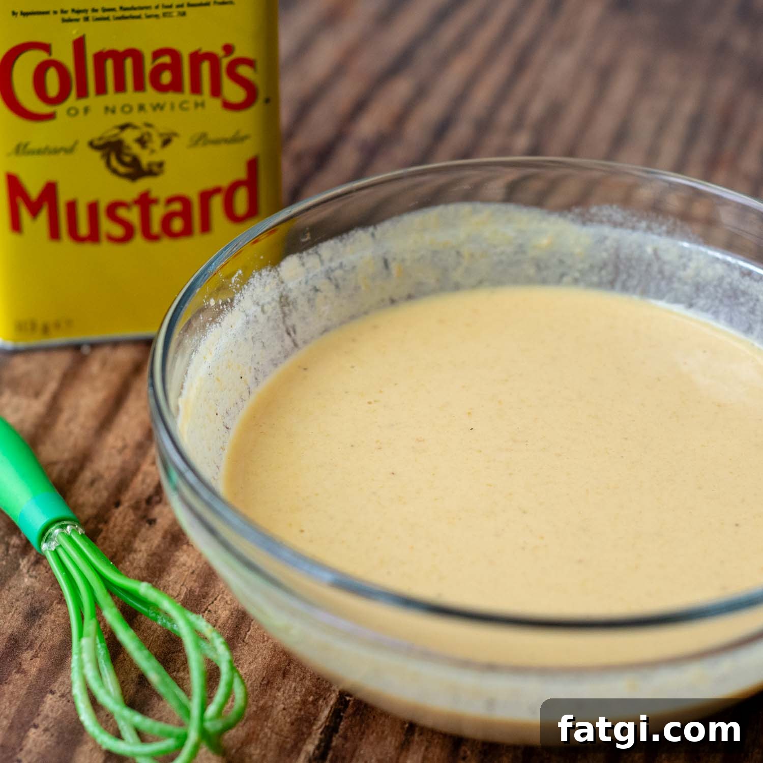 vinegar and dry mustard mixed together.