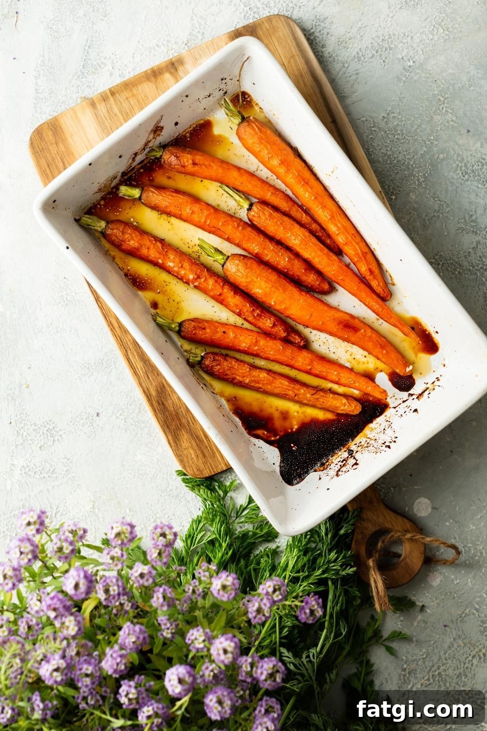 candied carrots fresh from the oven