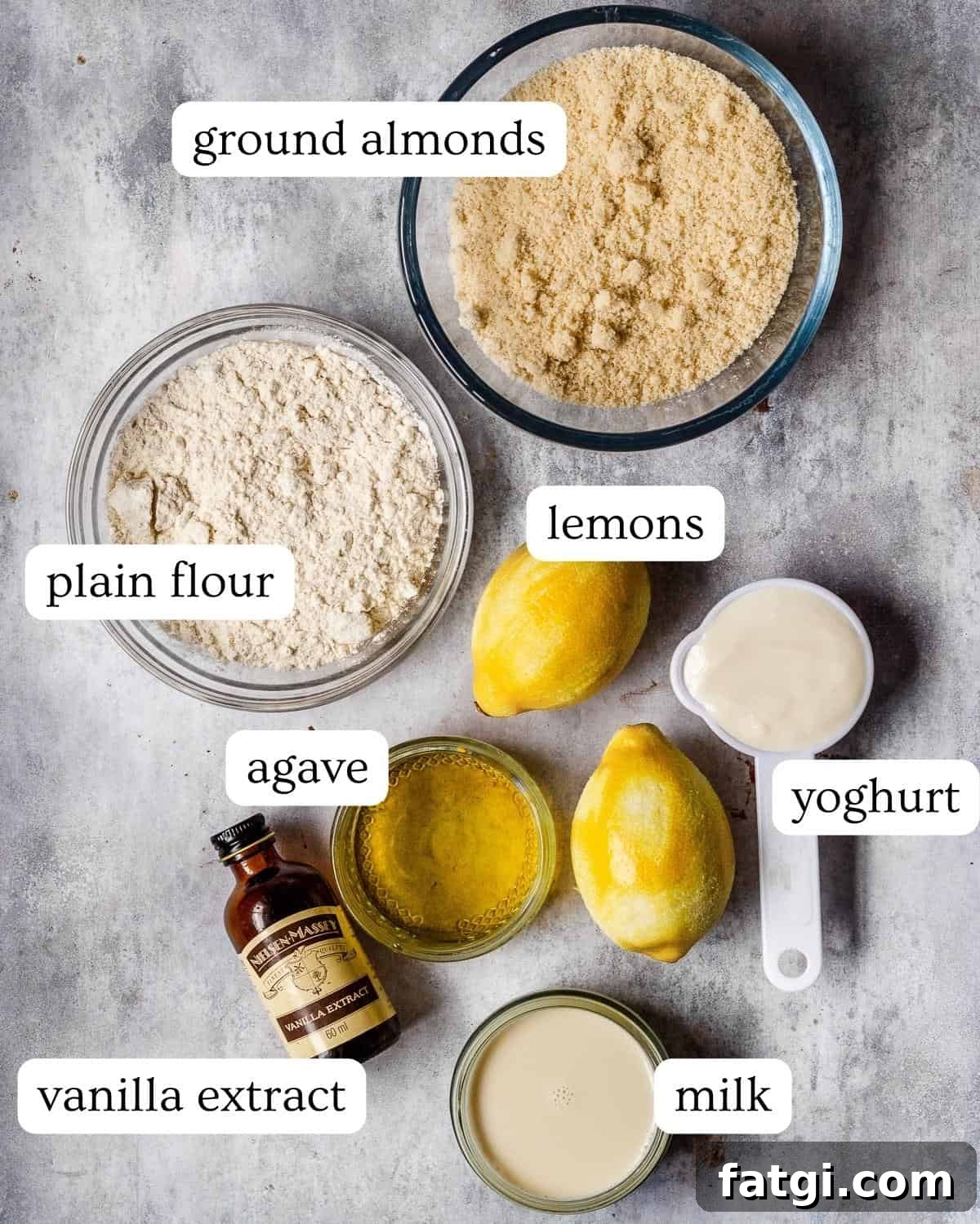 Gluten-Free Lemon Drizzle Loaf Cake Recipe 4 Gluten-free Lemon Drizzle Cake ingredients.