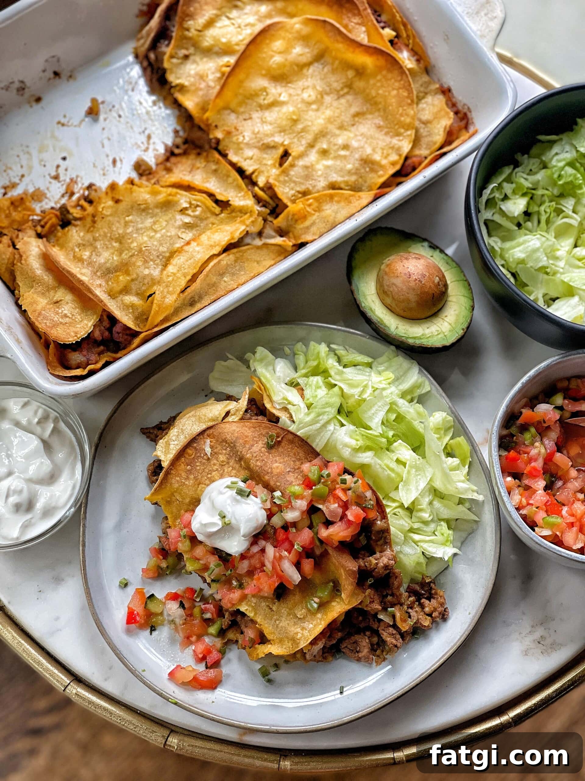 lean beef tostada bake