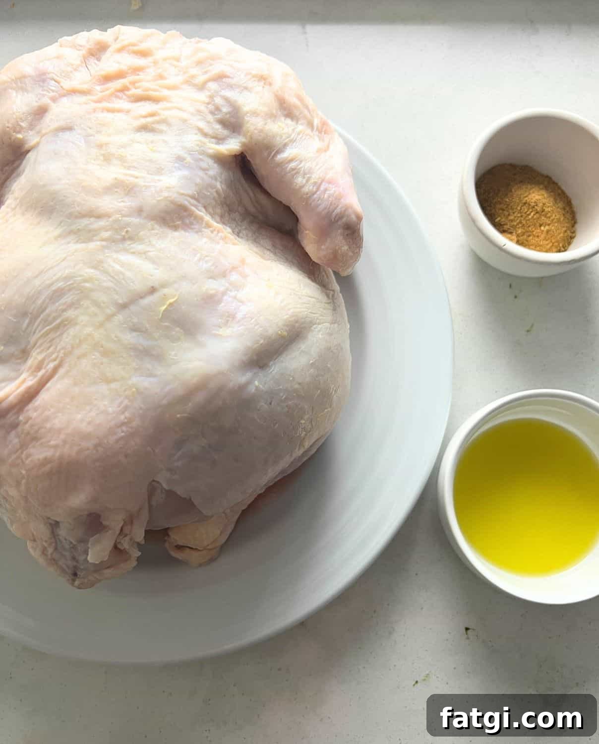 Ingredients needed for air fryer whole chicken.