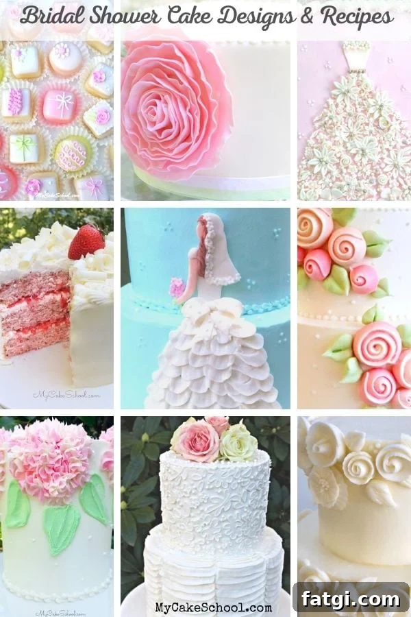 Sharing a roundup of beautiful Bridal Shower Cake Designs and Delicious Recipes!