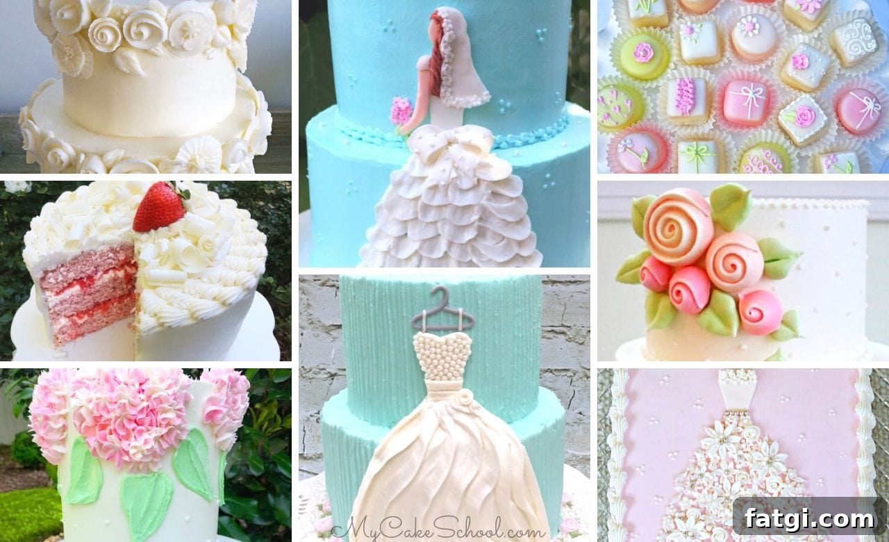 A roundup of the Best Bridal Shower Cake Designs and Recipes!