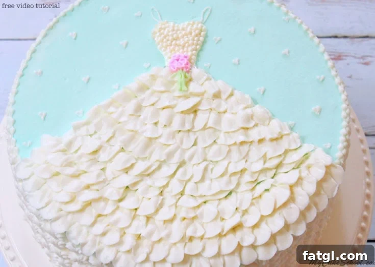 Wedding Dress Cake in Buttercream