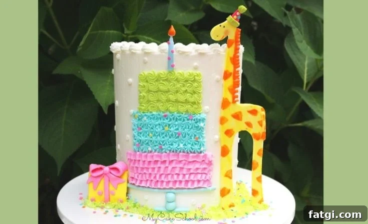 Sweet Giraffe Birthday Cake