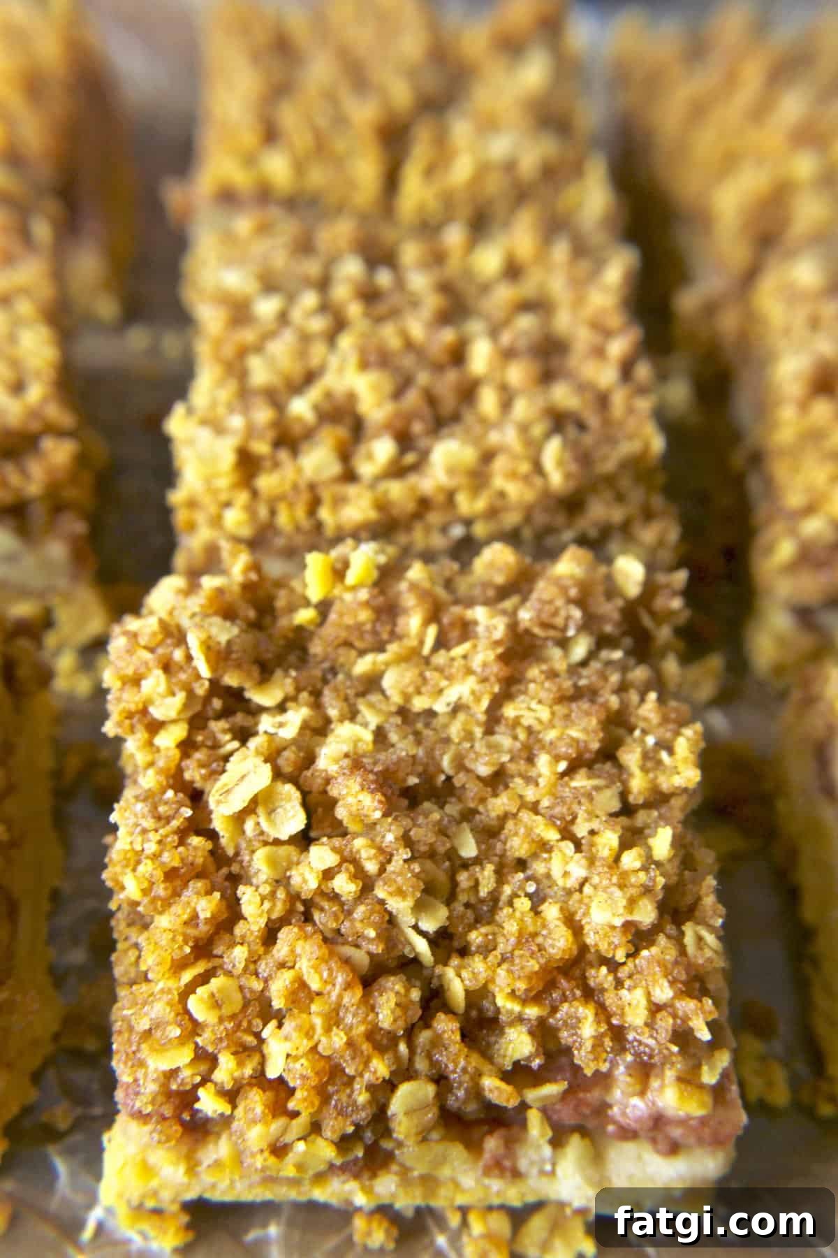 Coconut Oil Apple Crumb Bars with cinnamon apples and crumb topping