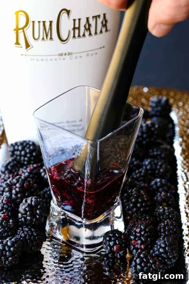 Blackberry Fool with RumChata Cream 3 RumChata Blackberry Fool is a RumChata drink that is made by muddling fresh berries