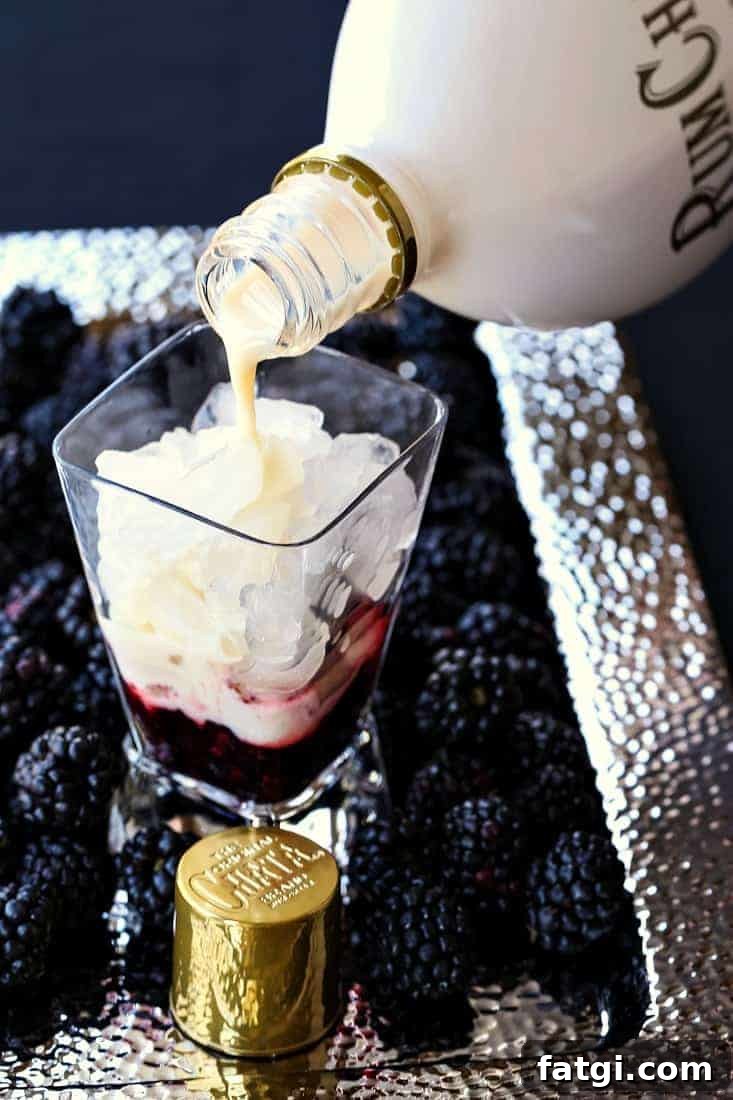 Blackberry Fool with RumChata Cream 4 RumChata Blackberry Fool is a RumChata drink made with blackberry liquor and RumChata