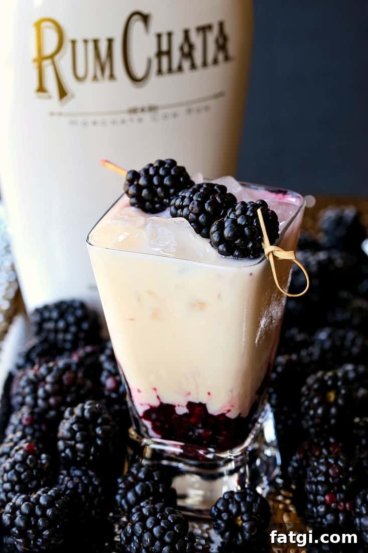 Blackberry Fool with RumChata Cream 6 RumChata Blackberry Fool is a cocktail that has muddled fresh blackberries