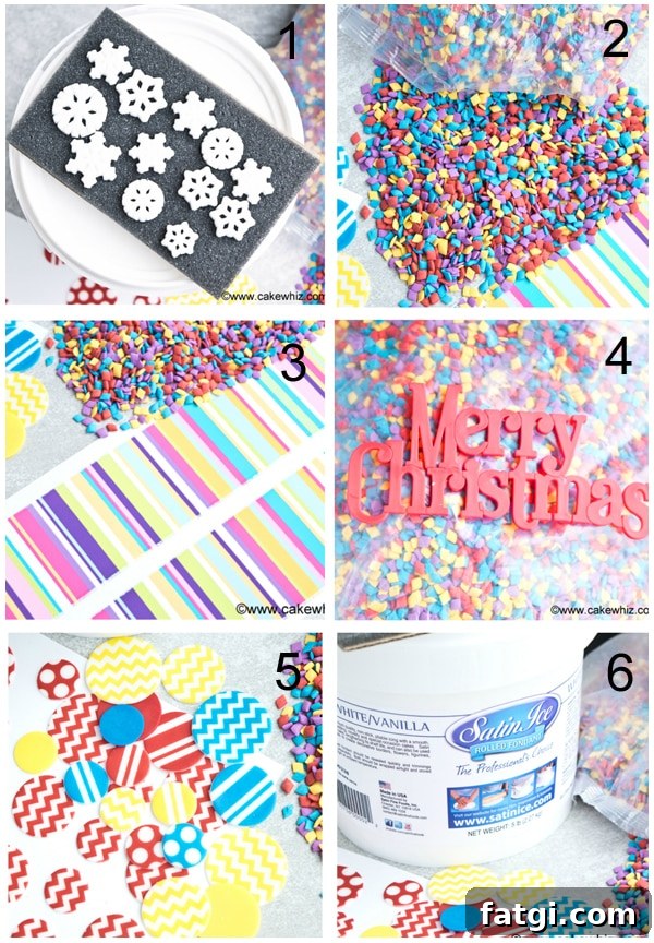 Collage Image With Pictures of Cake Decorating Supplies