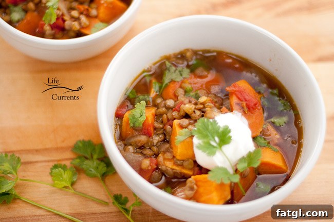 Lentil and Sweet Potato Stew - I love a good healthy and easy meal. Lentil and Sweet Potato Stew - I love a good healthy and easy meal.