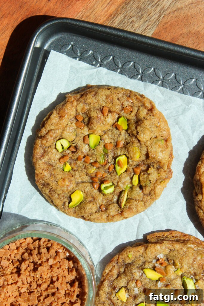 Finished cookies with salt