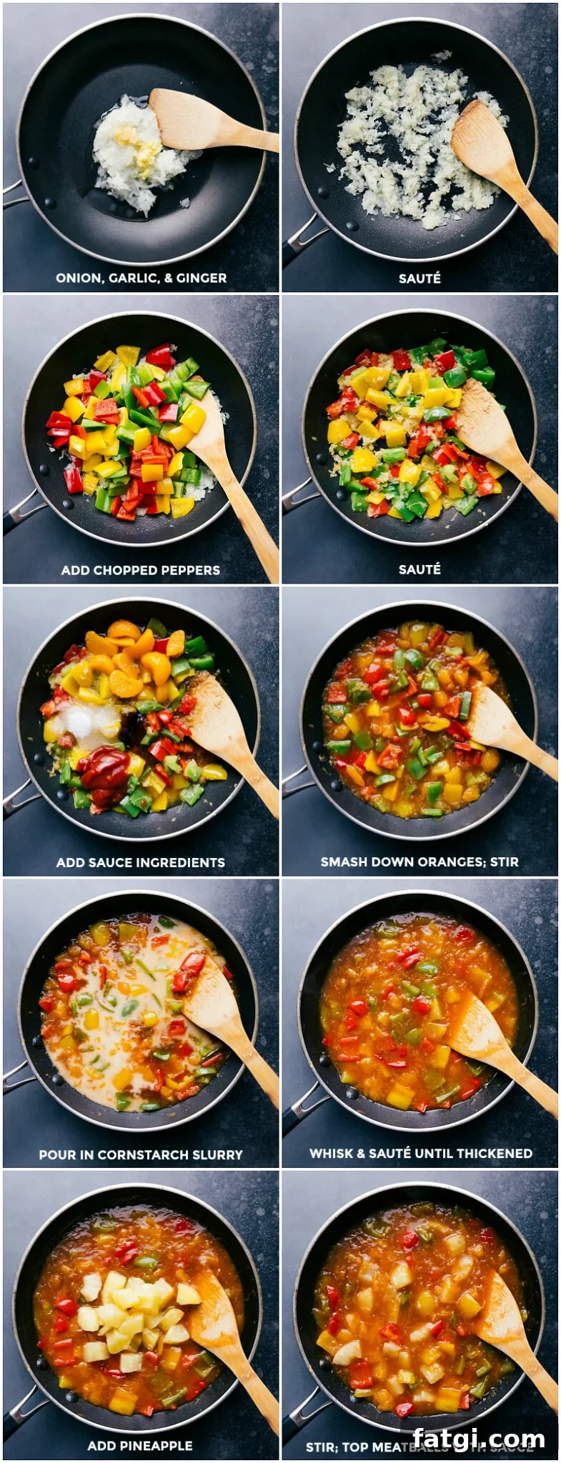 Creating Sweet and Sour Sauce - A Harmony of Tastes Sweet and sour sauce being prepared, with a perfect balance of flavors.