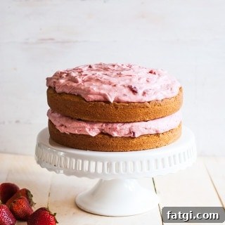 butter cake strawberry frosting