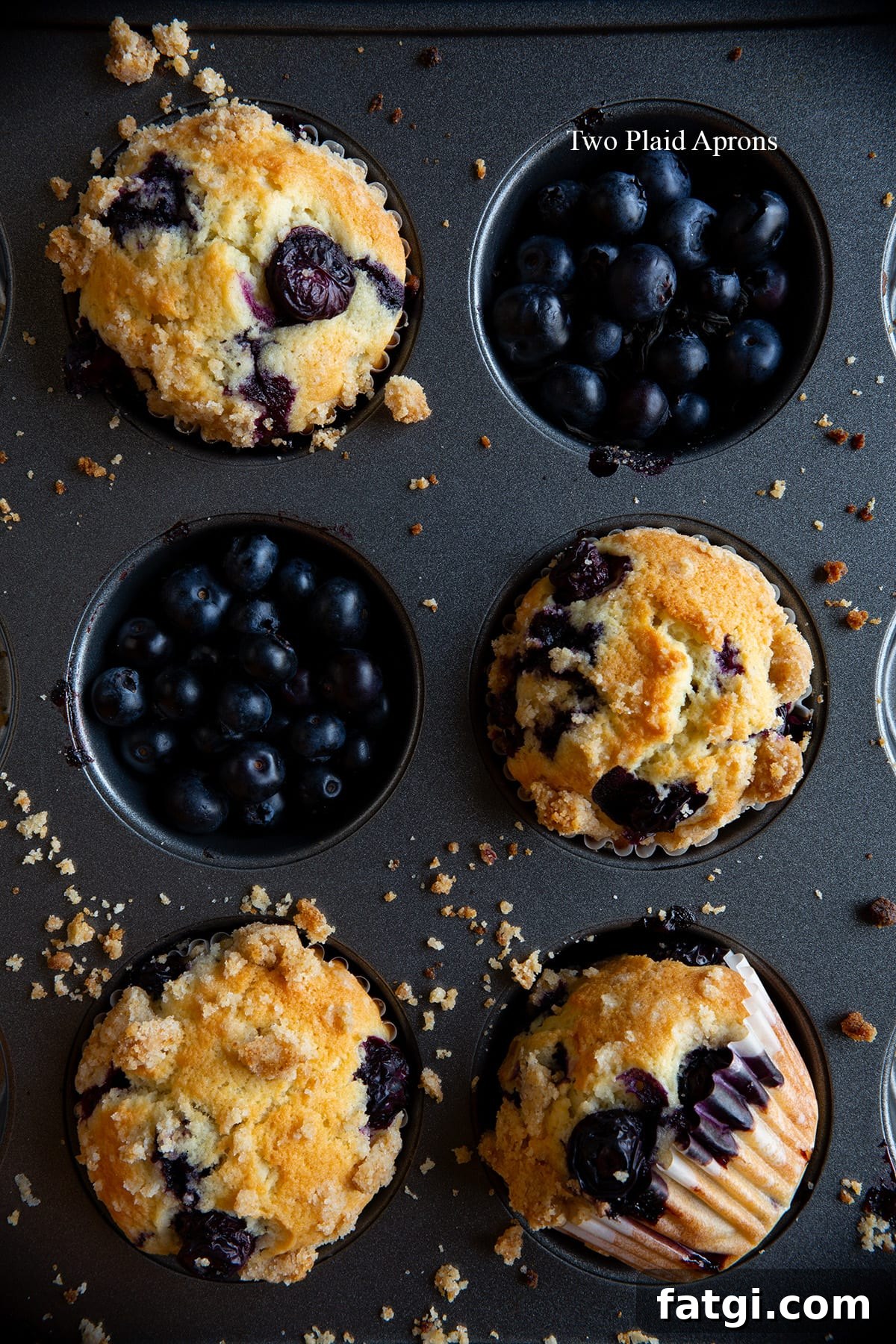 Baked dairy free blueberry muffins