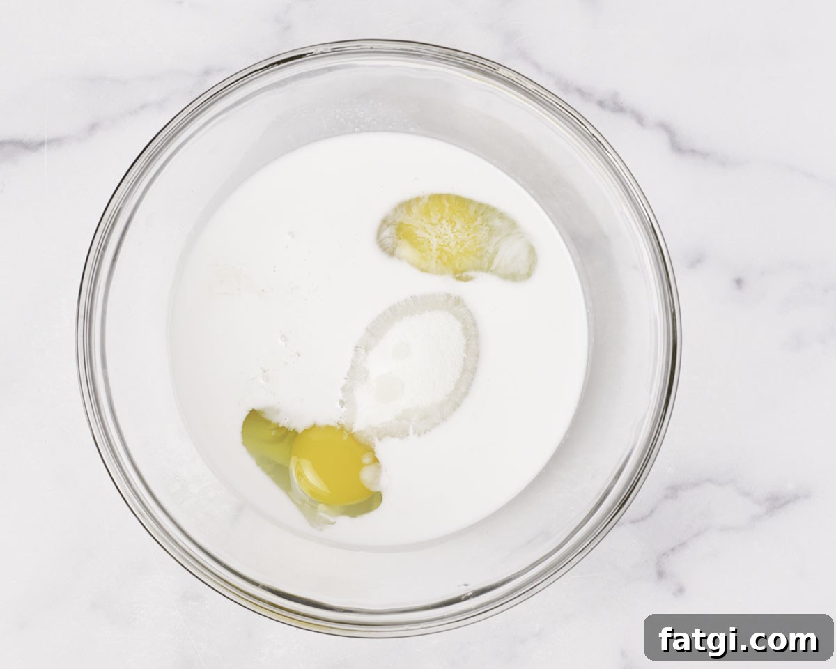 Wet ingredients for dairy free muffins