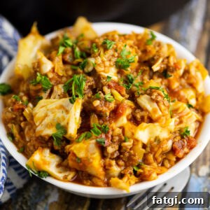 Easy one pot Unstuffed Cabbage Rolls are a delicious, simple way to enjoy a classic. A full healthy meal in a bowl that the whole family will love.