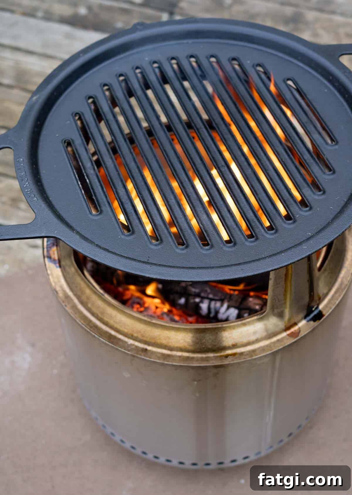 Solo Stove Bonfire with Hub and Grill Grate attachment.