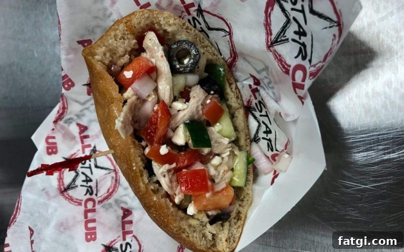 Greek turkey pita with tzatziki sauce
