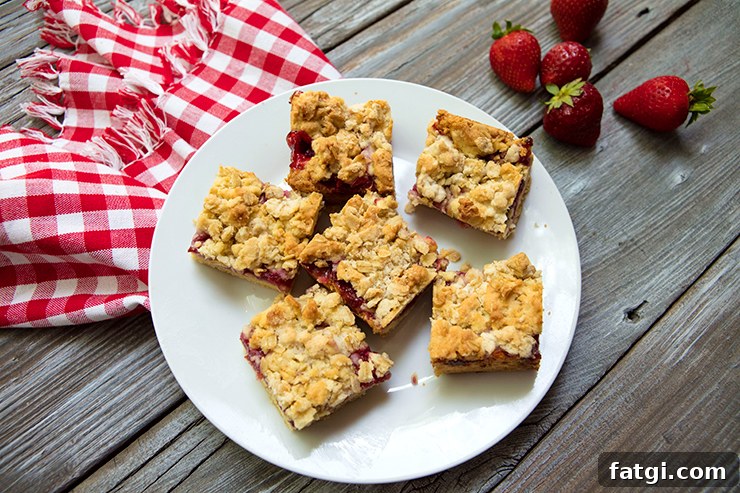 Strawberry Rhubarb Bars with Buttery Oat Crust 6 img 26817 5