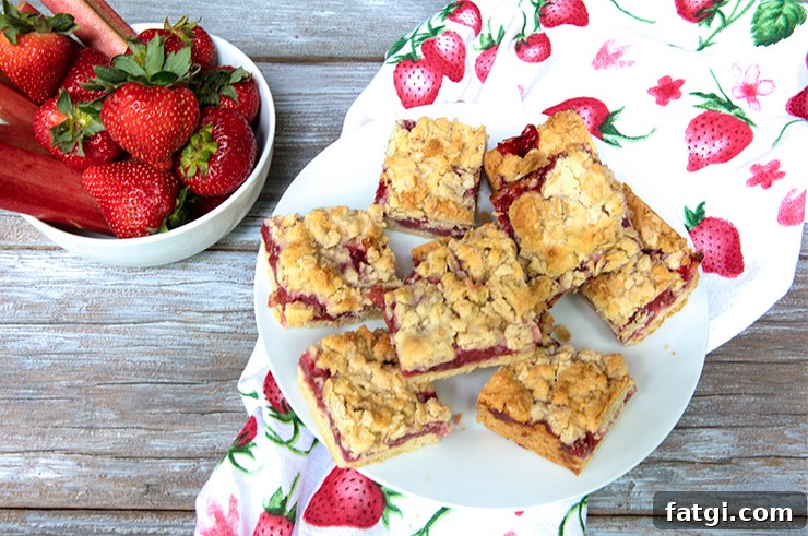 Strawberry Rhubarb Bars with Buttery Oat Crust 7 img 26817 6