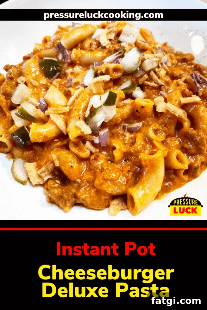 Cheeseburger deluxe pasta
