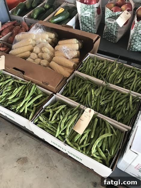 Fresh corn and beans at the Scioto Valley Produce Auction