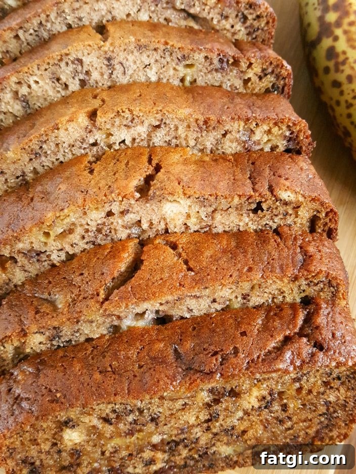 Banana Bread Recipe with 3 Bananas - Simple and easy recipe for moist banana bread made with 3 bananas and oil. Dairy-free, no mixer, one bowl, 8 minutes prep.