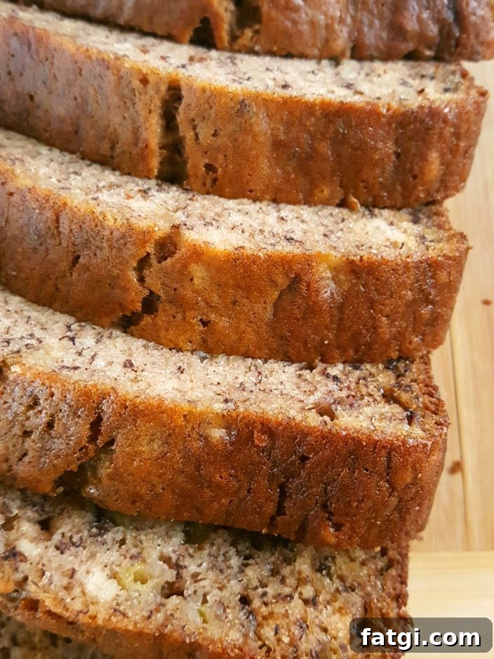 Banana Bread Recipe with 3 Bananas - Simple and easy recipe for moist banana bread made with 3 bananas and oil. Dairy-free, no mixer, one bowl, 8 minutes prep.