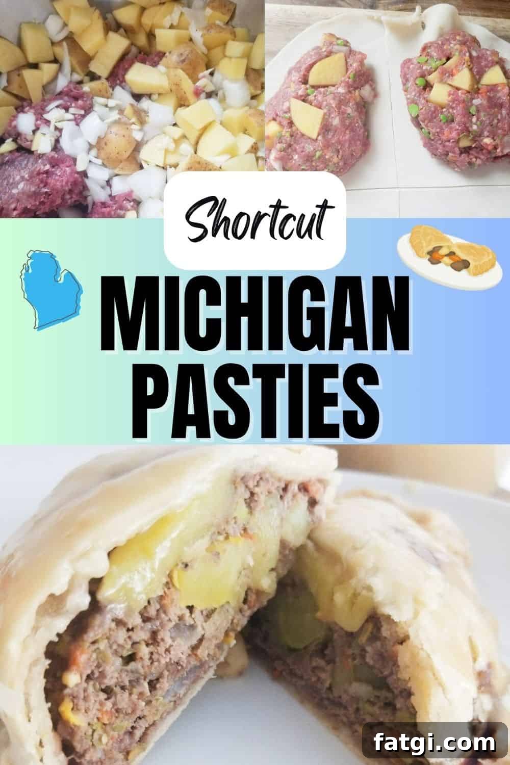 venison pasties collage