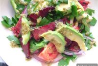 Crisp Bacon, Tomato and Avocado Salad with Pesto Dressing