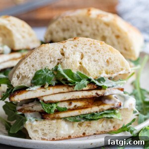 Tofu sandwich on a plate.