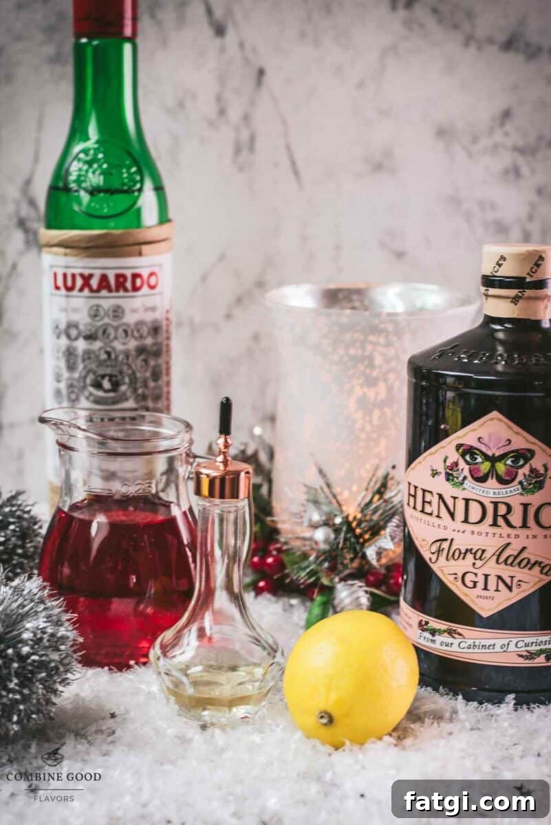 Cranberry Maraschino Sour Cocktail Recipe 3 Ingredients Cranberry Maraschino Sour - Luxardo Maraschino, Hendricks Gin, Cranberry juice, Lemon juice, Orange bitters.