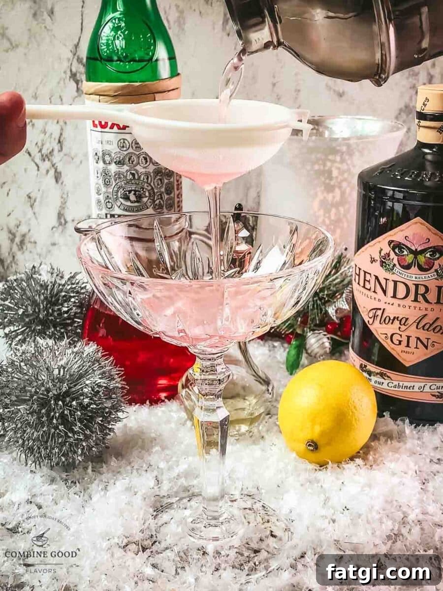 Cranberry Maraschino Sour Cocktail Recipe 10 Fine strain the cocktail into the serving glass.
