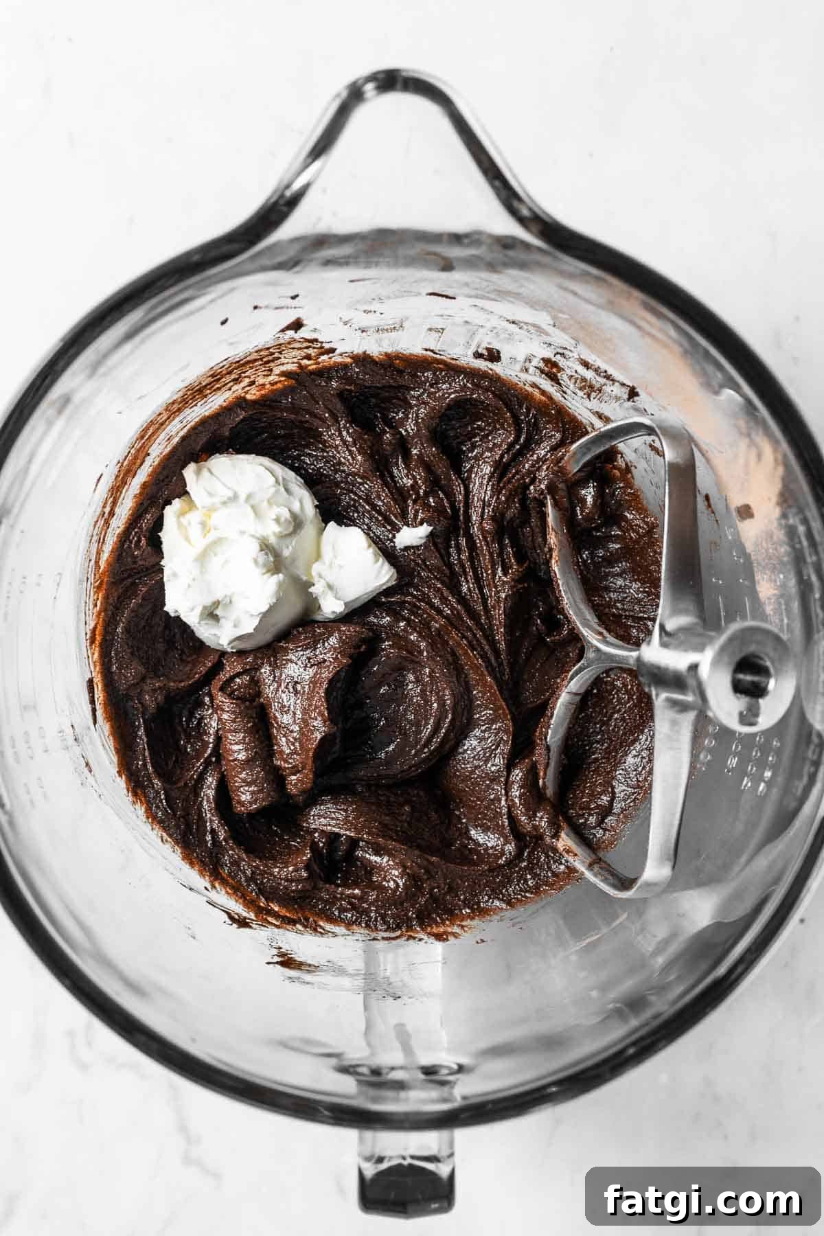 Mascarpone added to chocolate cookie dough.