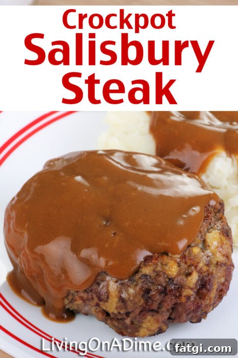 This crockpot Salisbury Steak recipe is a delicious comfort food your family will love! It's easy to prepare ahead of time and then simmer in the crockpot until it's time for dinner!