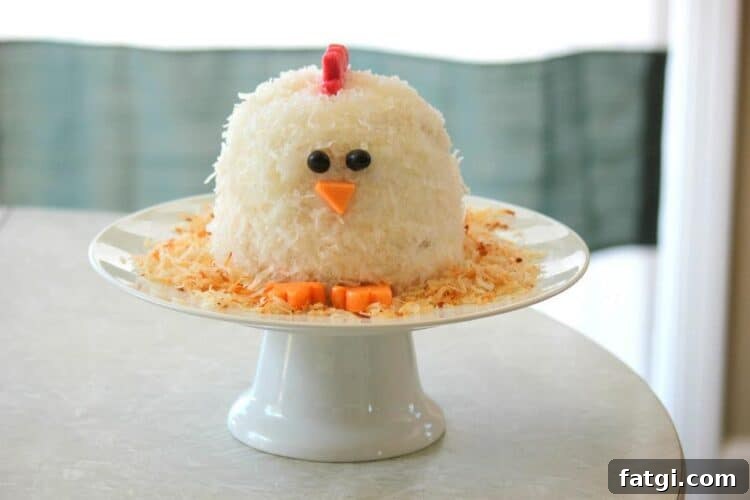 Fun Cake Recipes Kids Can Make at Home 14 chicken cake on white cake platter