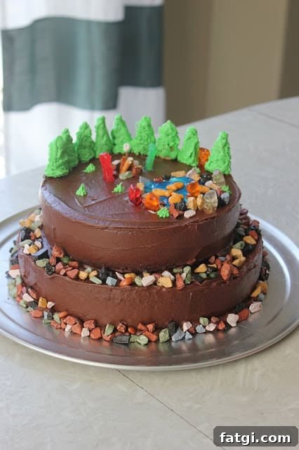 Fun Cake Recipes Kids Can Make at Home 16 Camping themed birthday cake.