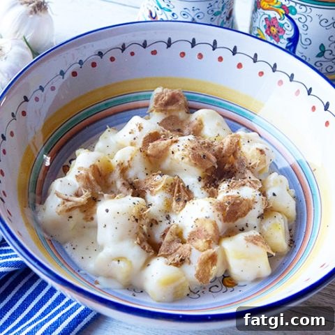 Potato Gnocchi With Truffle Cheese Sauce