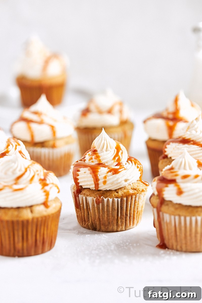 Salted Caramel Banana Cupcakes