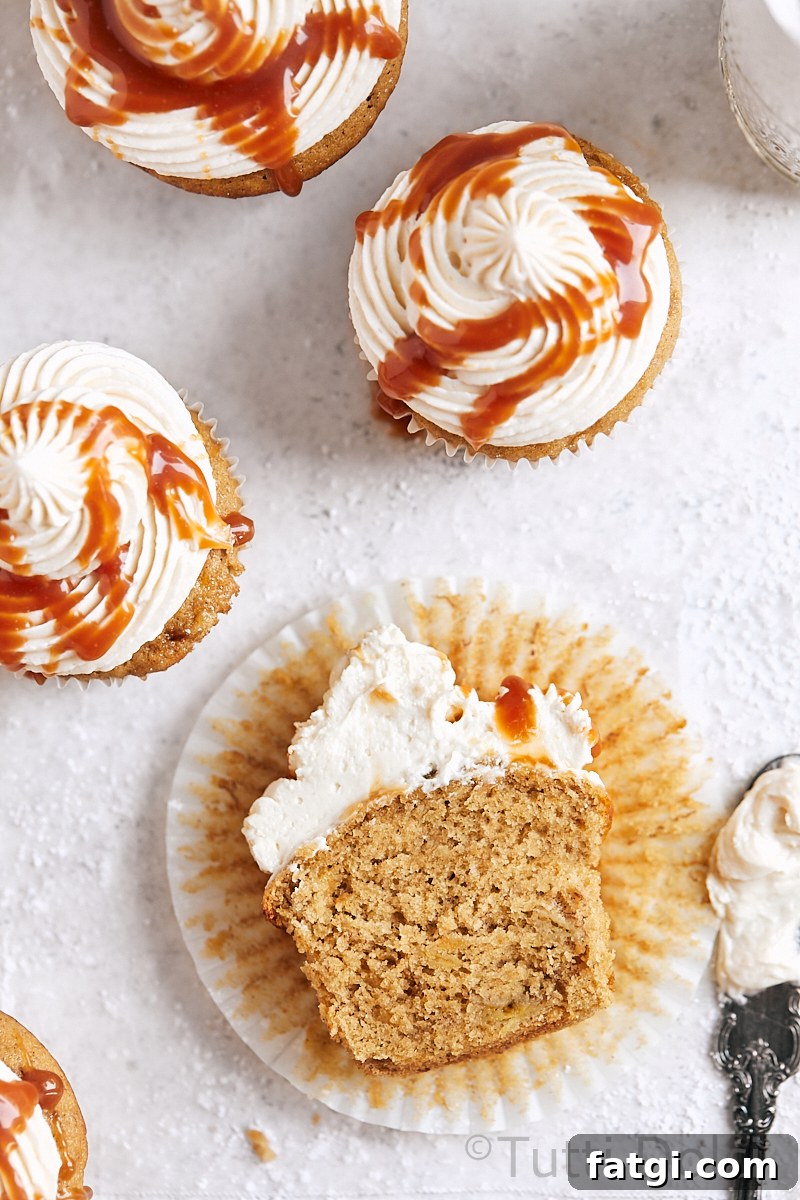 Salted Caramel Banana Cupcakes
